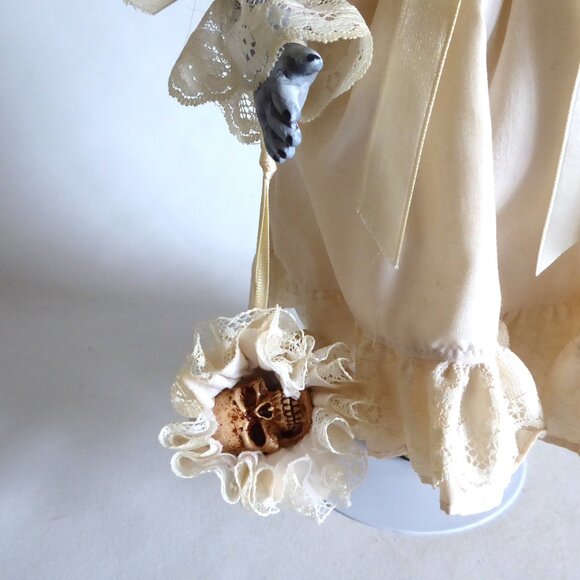 OOAK 17” SCARY POSSESSED HORROR UNDEAD DEMON DOLL SKULL IN PURSE PROP ODDITY - Picture 6 of 14